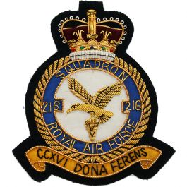 Royal Air Force Blazer Badge, 216 Squadron, Wire