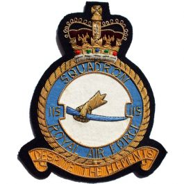 Royal Air Force Blazer Badge, 115 Squadron, Wire