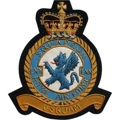 RAF 70 Sqn Wire Blazer Badge