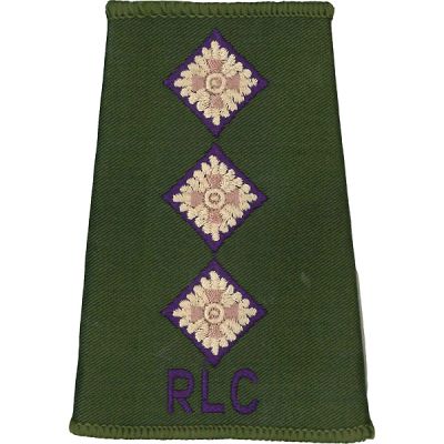 RLC Rank Slides, Olive Green, (Capt)