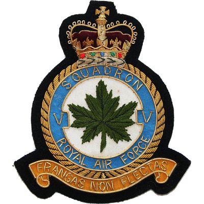 RAF 5 Sqn Wire Blazer Badge