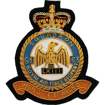 RAF-Regiment-63-SQN-Wire-Blazer-Badge